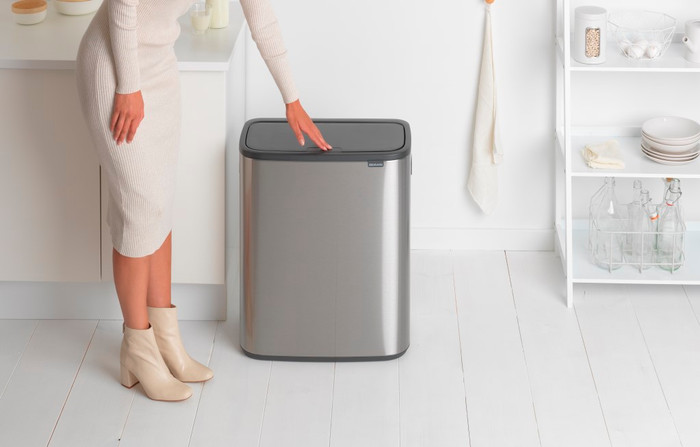 Brabantia Bo Touch Bin 2x 30L Stainless Steel Fingerprint-Proof product in use