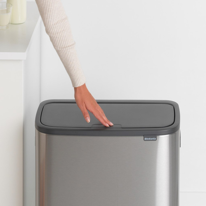 Brabantia Bo Touch Bin 2x 30L Stainless Steel Fingerprint-Proof product in use