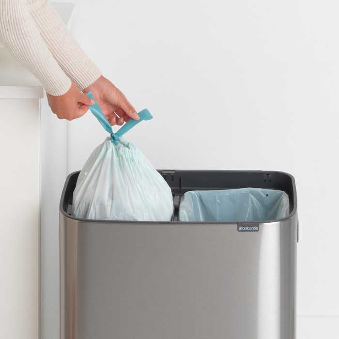 Brabantia Bo Touch Bin 2x 30L Stainless Steel Fingerprint-Proof product in use