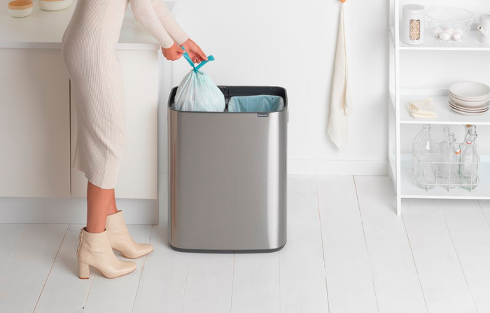Brabantia Bo Touch Bin 2x 30L Stainless Steel Fingerprint-Proof product in use