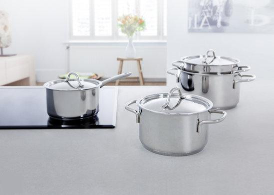 BK Profiline Topf- und Pfannenset 7-teilig produkt in gebrauch