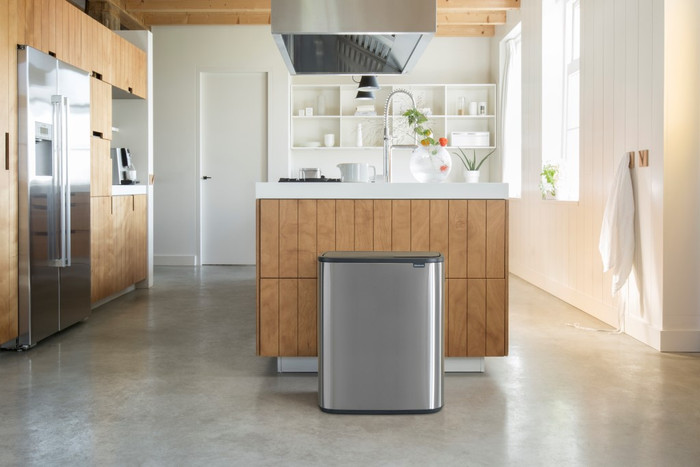 Brabantia Bo Touch Bin 2x 30L Stainless Steel Fingerprint-Proof product in use