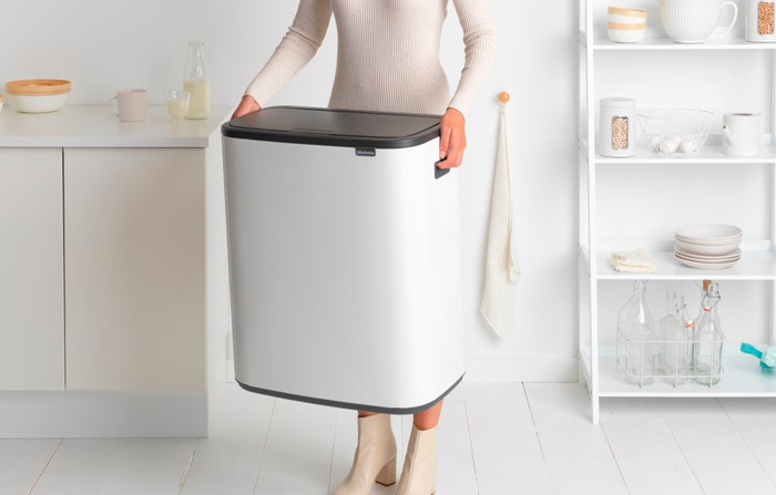 Brabantia Bo Touch Bin 60 Liter White produkt in gebrauch