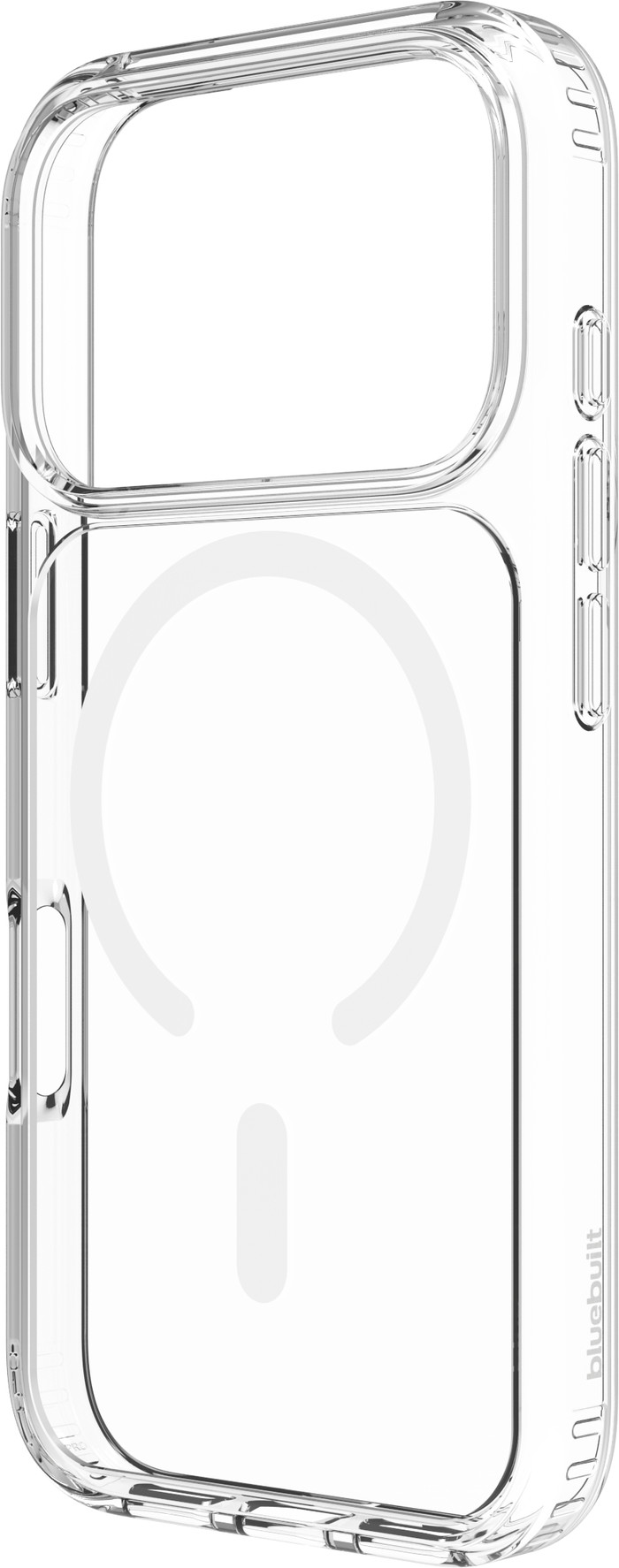BlueBuilt Protective Backcover mit MagSafe iPhone 17 Pro Transparent + iPhone 17 Pro Panzerglas rechte seite
