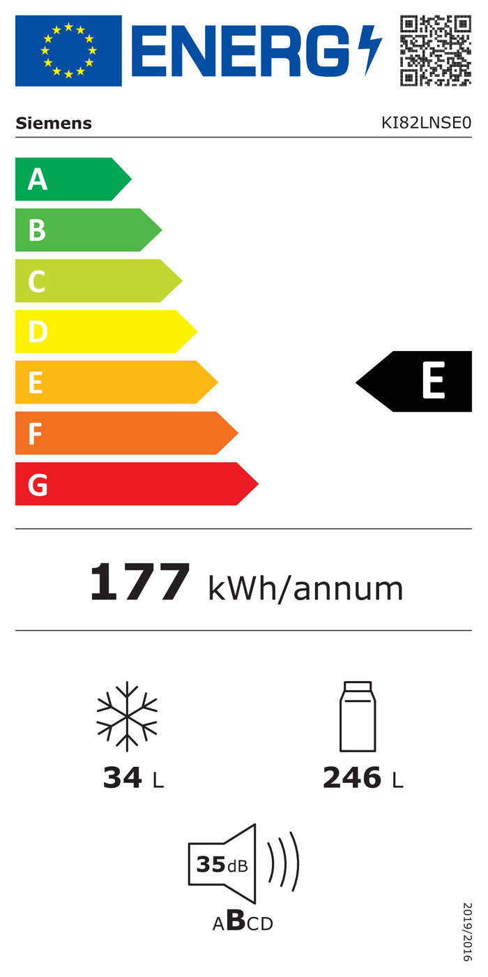 Siemens KI82LNSE0 energielabel