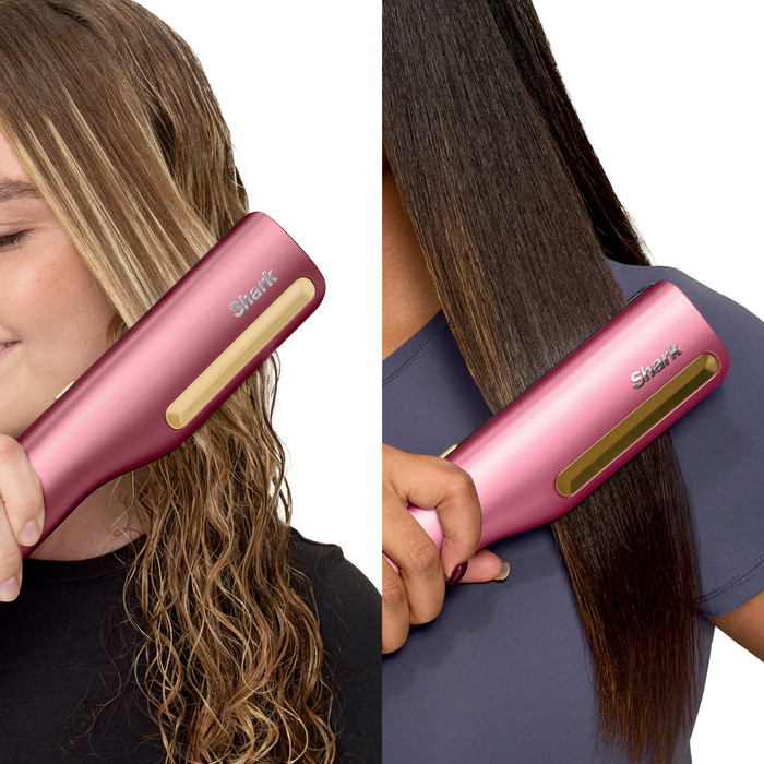 Shark SilkiPro Straight HT401EUPK Rose Petal produkt in gebrauch