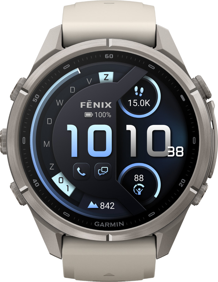 Garmin Fenix 9 Pro Titan LTE 43 mm vorne