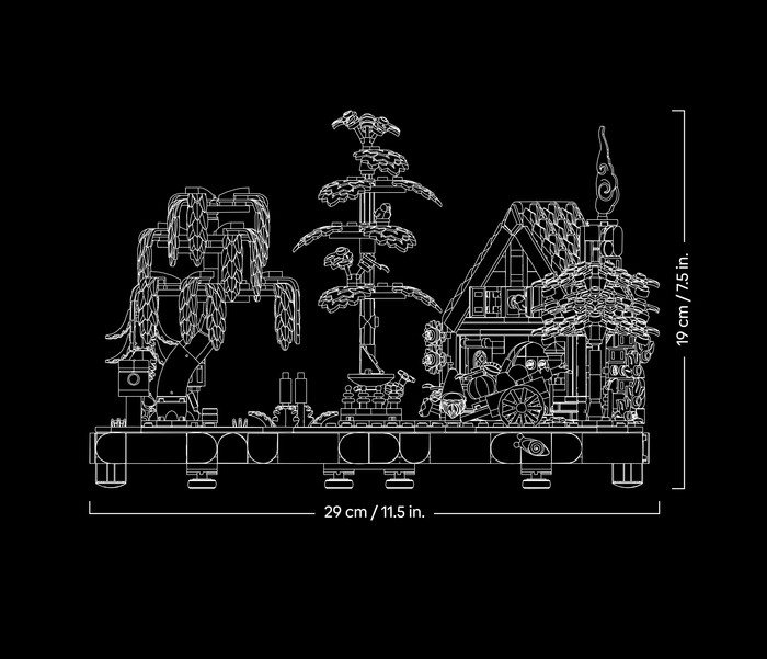 LEGO Icons Autumn Cottage Garden 11372 detail