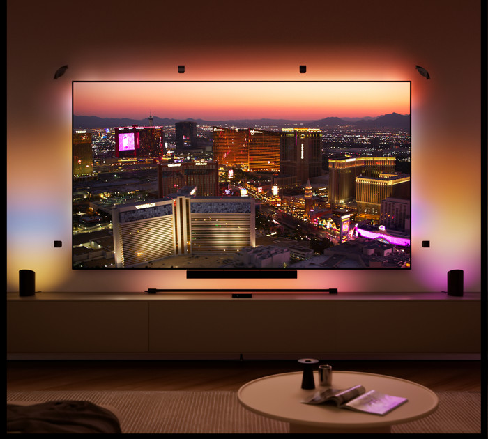 Philips Hue Play Pro Gradient LED strip Mounting bracket product in use