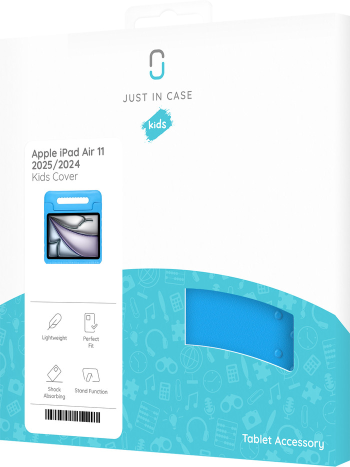 Just in Case Apple iPad Air 11 Zoll (2025/2024) Kids Cover Blau verpackung