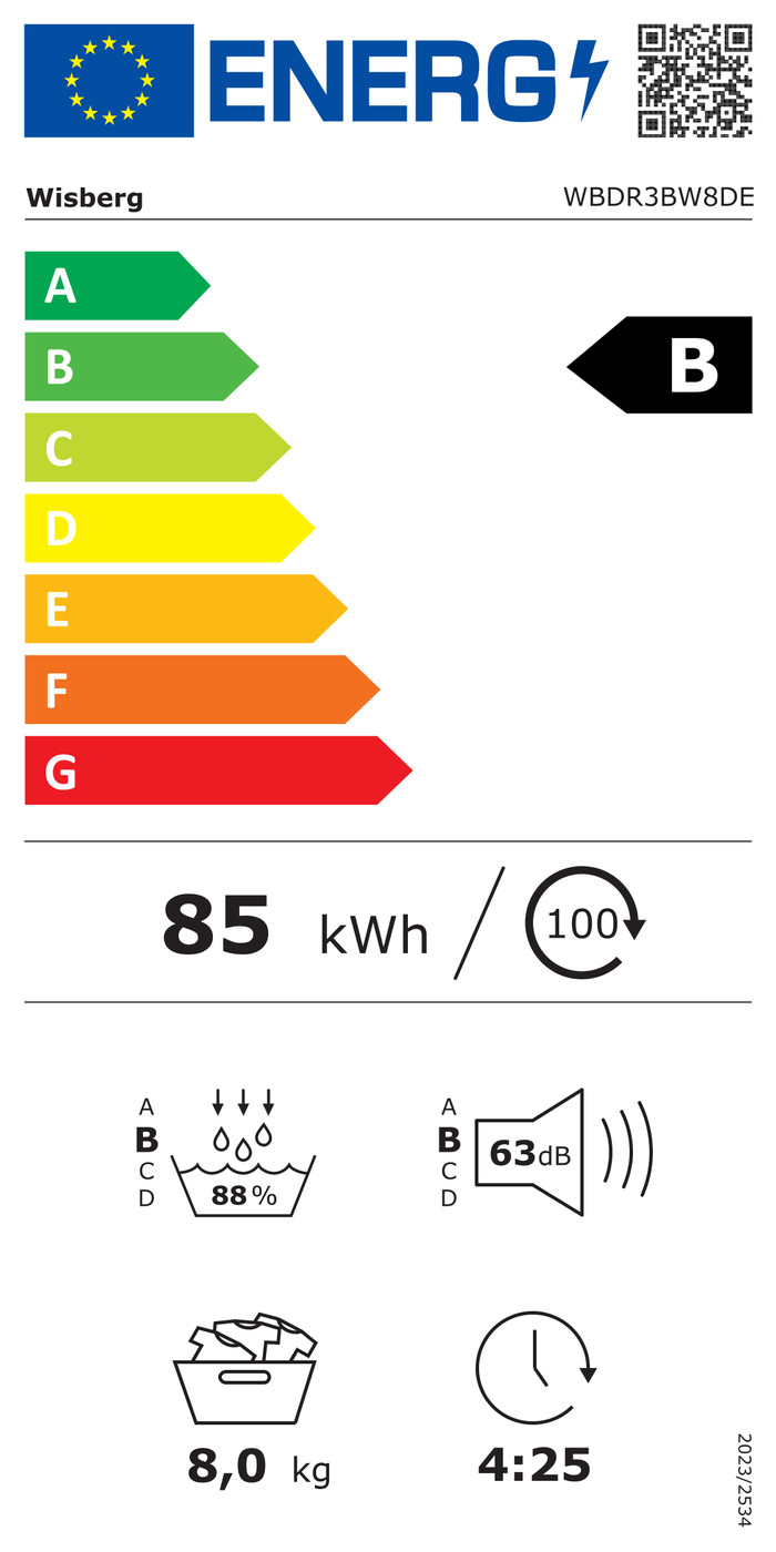 Wisberg WBDR3BW8DE energy label