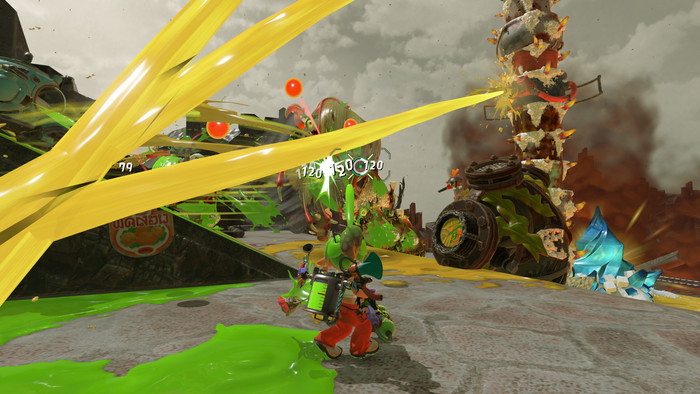 Splatoon Raiders Nintendo Switch 2 produkt in gebrauch