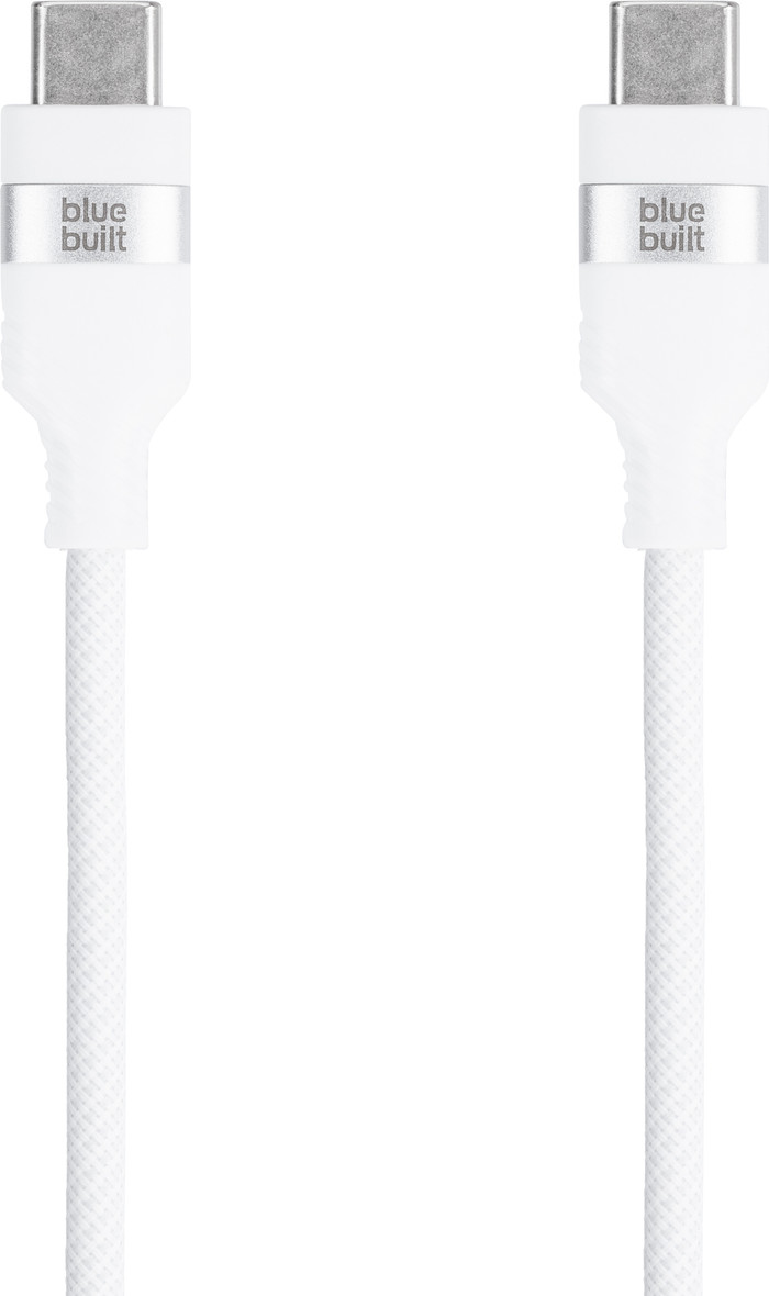 BlueBuilt USB-C-auf-USB-C-Kabel 1,5 m Magnetisch Nylon Weiß Main Image