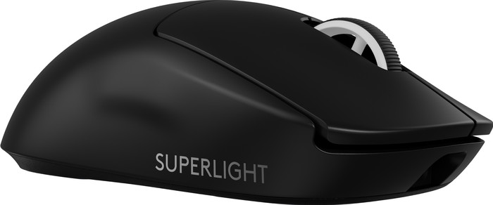 Logitech G PRO X Superlight 2 Lightspeed Kabellose Gaming-Maus Schwarz linke seite