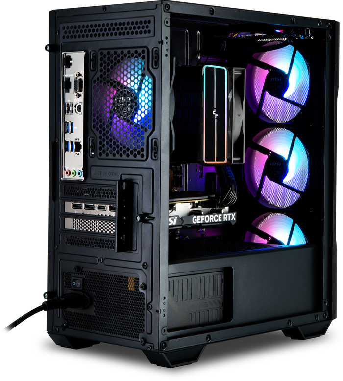 Cobalt x Powered by MSI - Tier 1 - RTX 5060 - Ryzen 7 5700X - 16GB - 1TB SSD rückseite