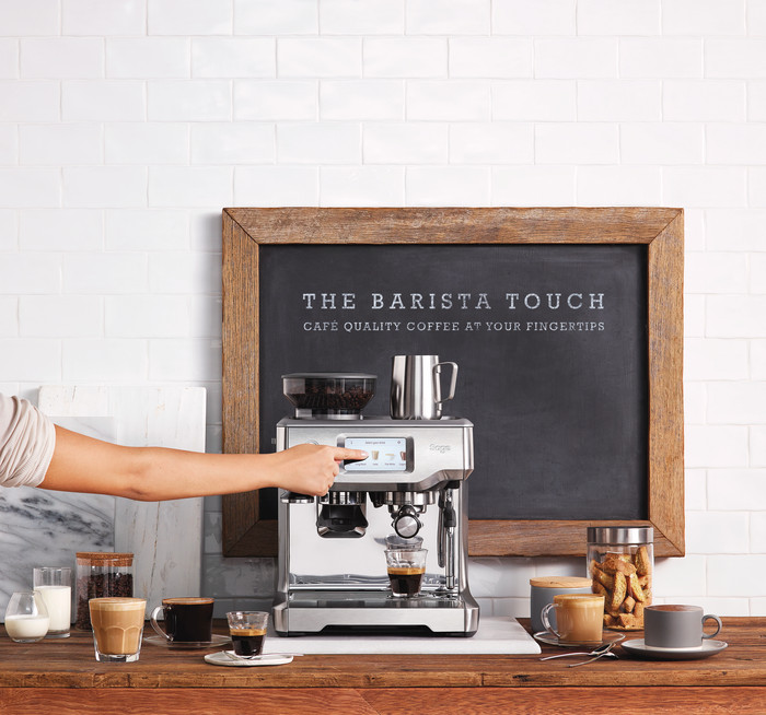 Sage the Barista Touch Stainless Steel product in use