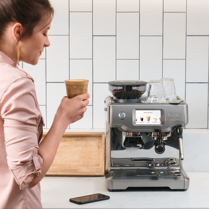 Sage the Barista Touch Stainless Steel product in use
