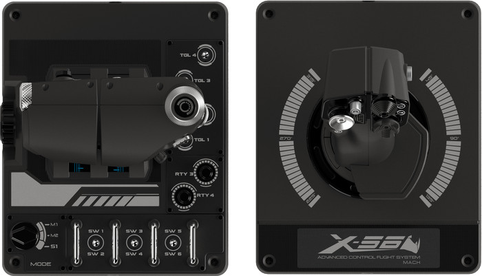 Logitech G X56 Space/Flight H.O.T.A.S. oberseite