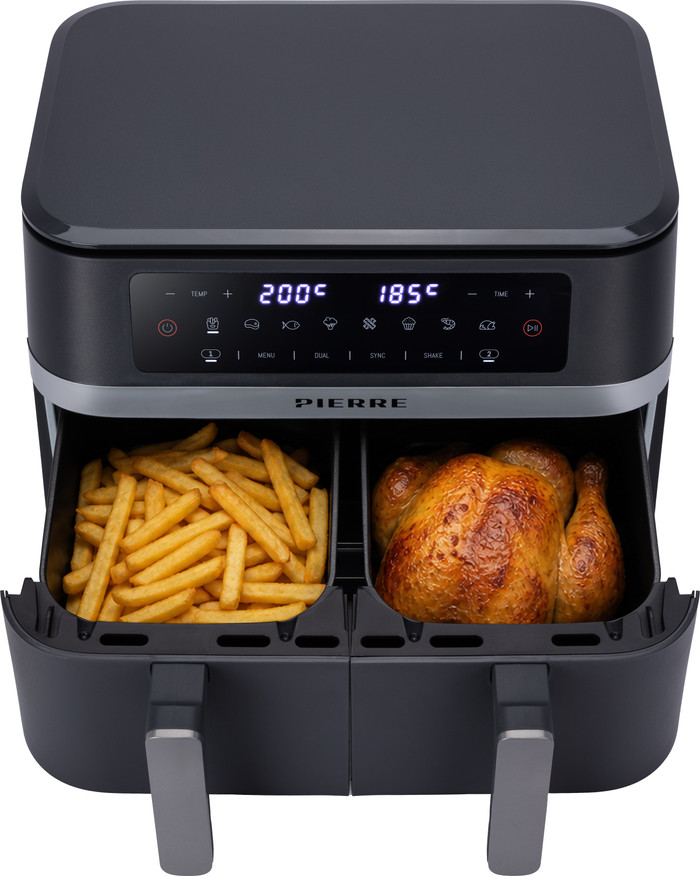 Pierre Dual Basket Heißluftfritteuse produkt in gebrauch