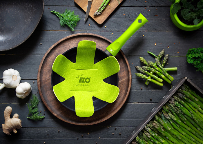 ELO Colorio Bratpfanne 28 cm Grün produkt in gebrauch