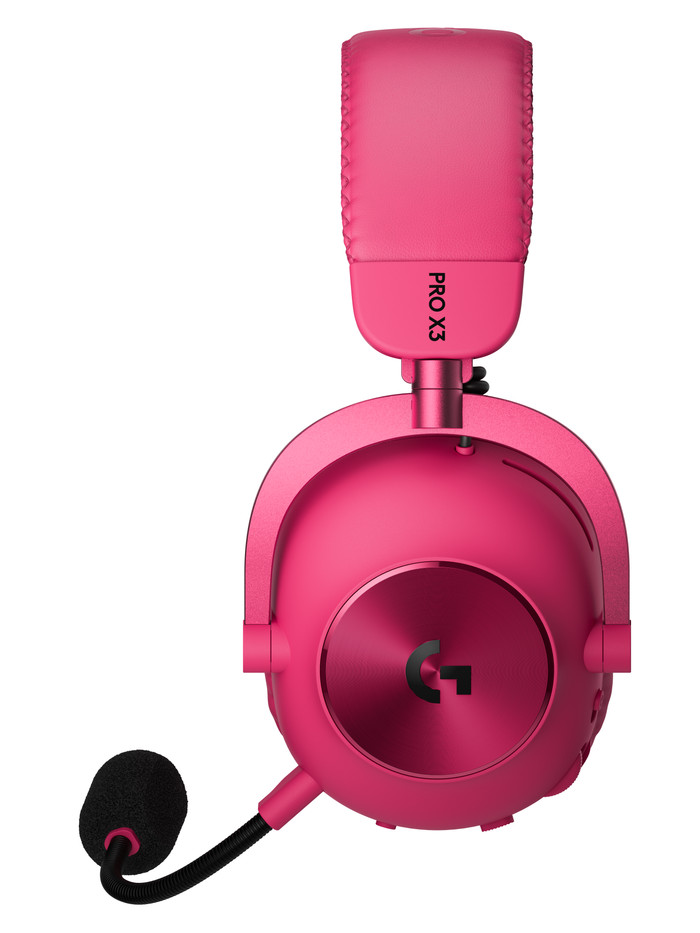 Logitech G Pro X3 Lightspeed Wireless Gaming Headset Pink right side