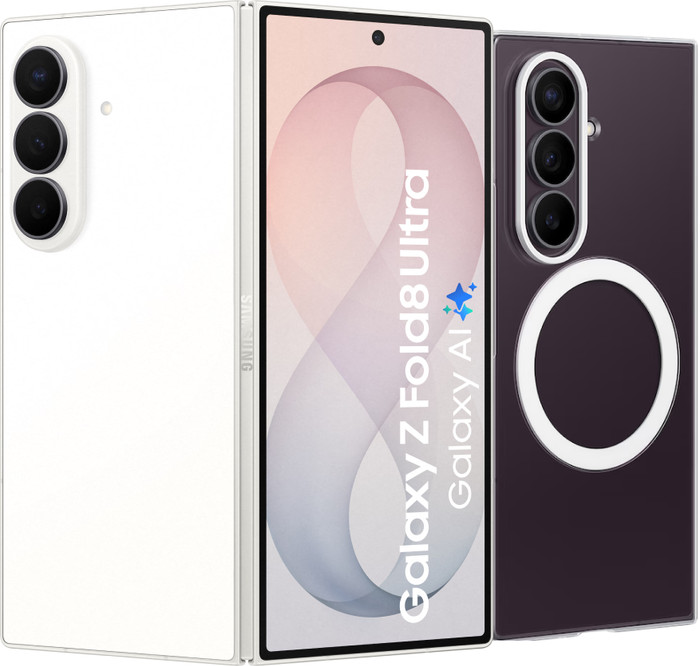 Samsung Galaxy Z Fold8 Ultra 256GB Weiß 5G + Carbon Backcover mit Magnet Schwarz Main Image