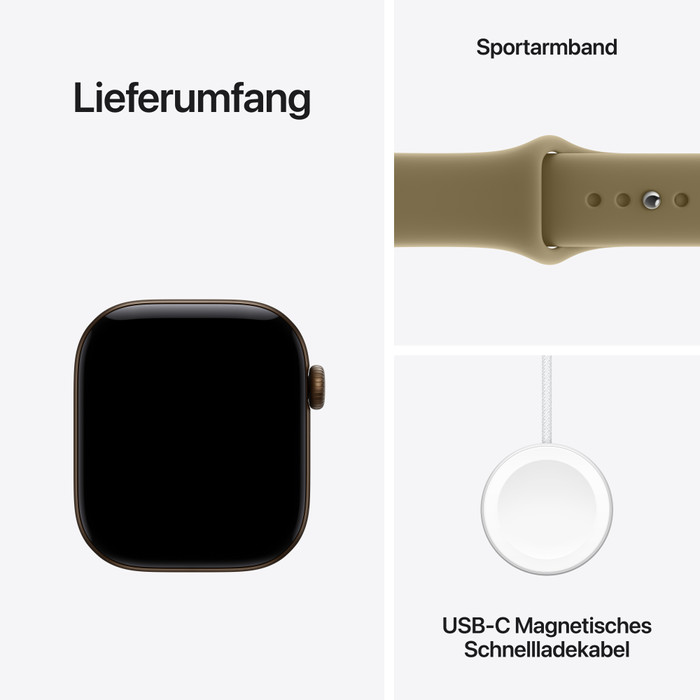 Apple Watch Series 12 Cellular 42 mm Dunkelbronze Sportarmband S/M visueller lieferant