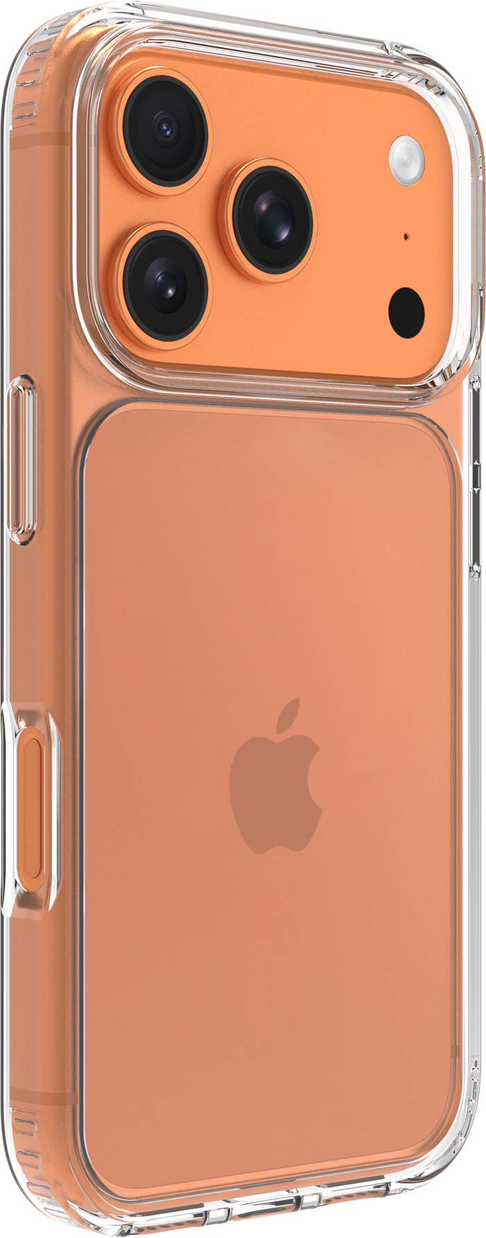 BlueBuilt Protective Cover iPhone 17 Pro Transparent + Privacy Displayschutz Doppelpack linke seite
