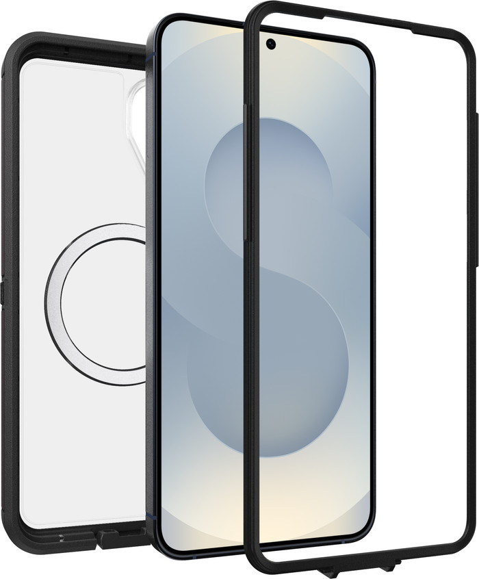 Otterbox Defender Samsung Galaxy S26 Plus Backcover mit Magnet Transparent mit schwarzem Rand vorne