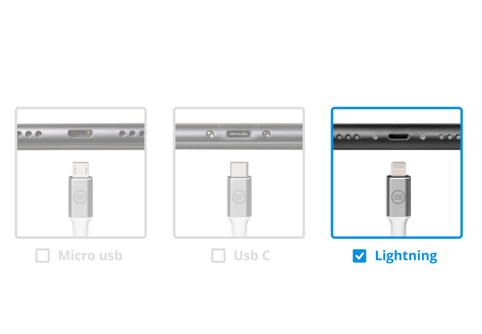 BlueBuilt USB-C-auf-Lightning-Kabel 1,5 m Nylon Weiß visuelles Coolblue 1