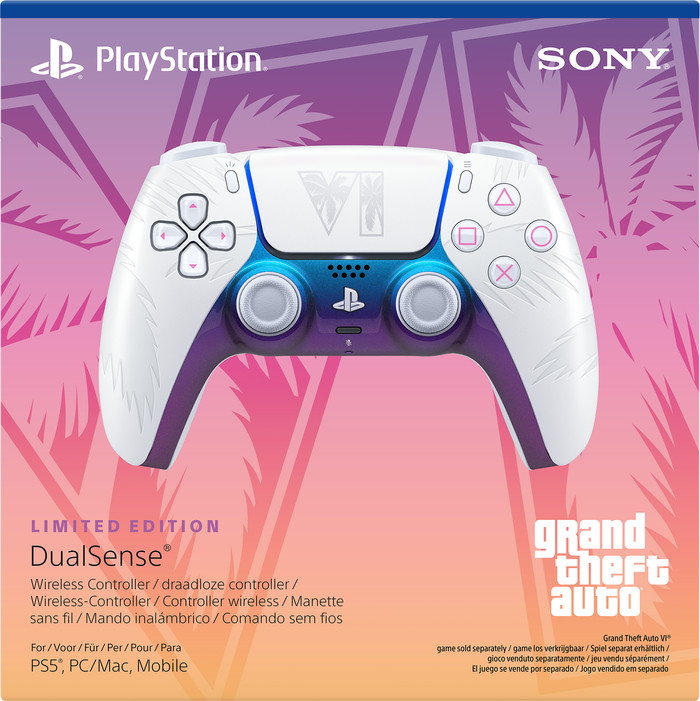 Sony PlayStation 5 DualSense Kabelloser Controller GTA 6 Weiß Limited Edition verpackung