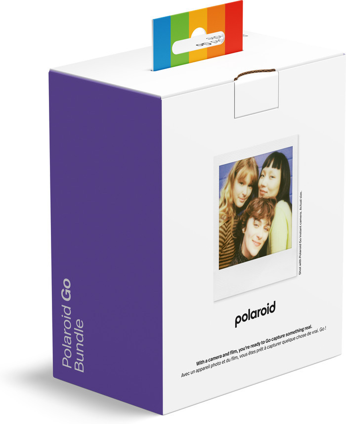 Polaroid Go Gen 3 Lila + Color Film (8 Stück) verpackung