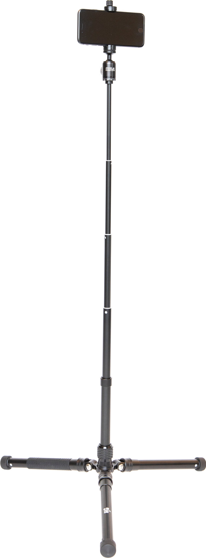 Pixel Maker T3 Smartphone Tripod produkt in gebrauch