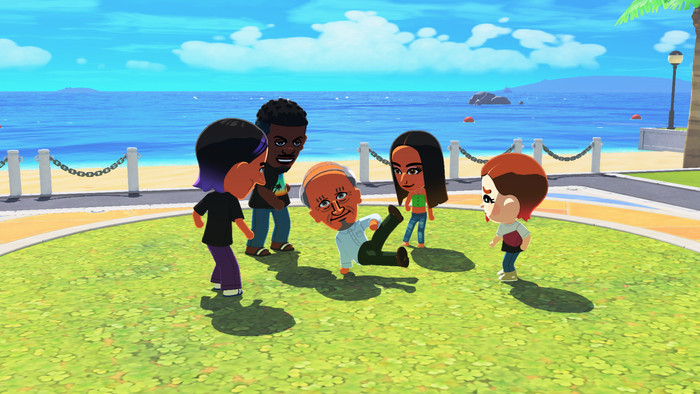 Nintendo Switch Lite + Tomodachi Life: Living the Dream product in use