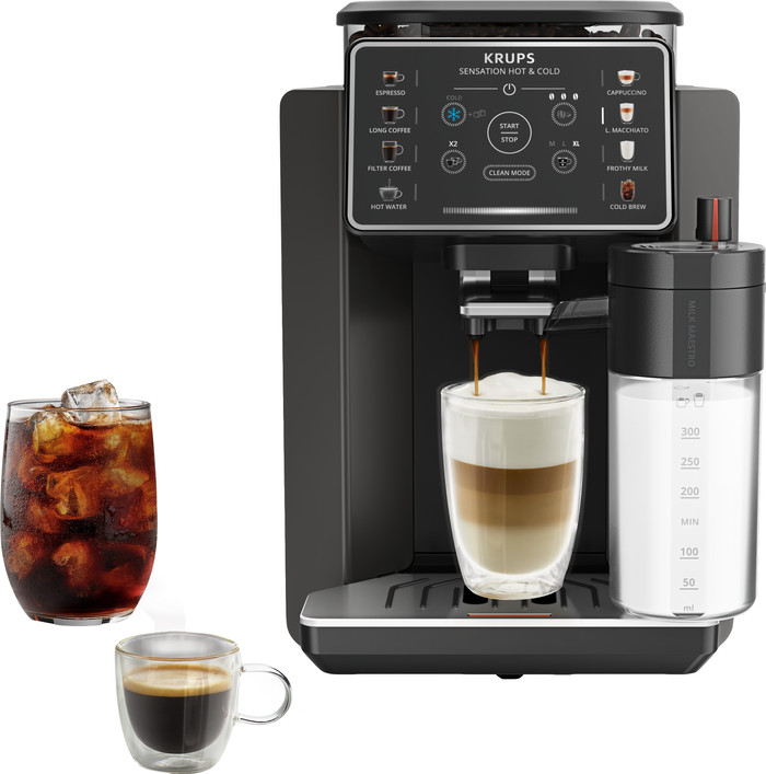 Krups Sensation Hot & Cold Milk EA914H Schwarz Main Image