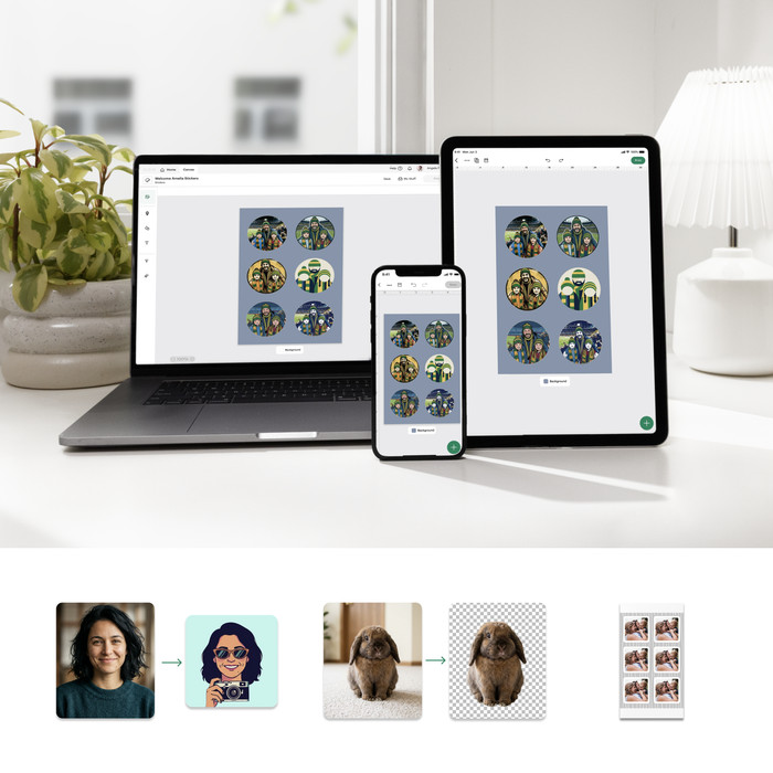 Cricut Photo Pack for StickerPix Print product in use