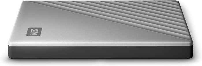 WD My Passport Ultra for Mac 4TB Silver left side