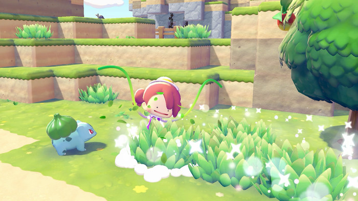 Nintendo Switch 2 + Pokémon Pokopia produkt in gebrauch