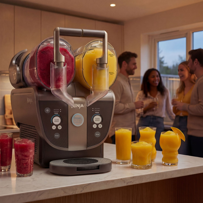 Ninja SLUSHi Twist Frozen Drink Maker Mokka FS702EUBR produkt in gebrauch