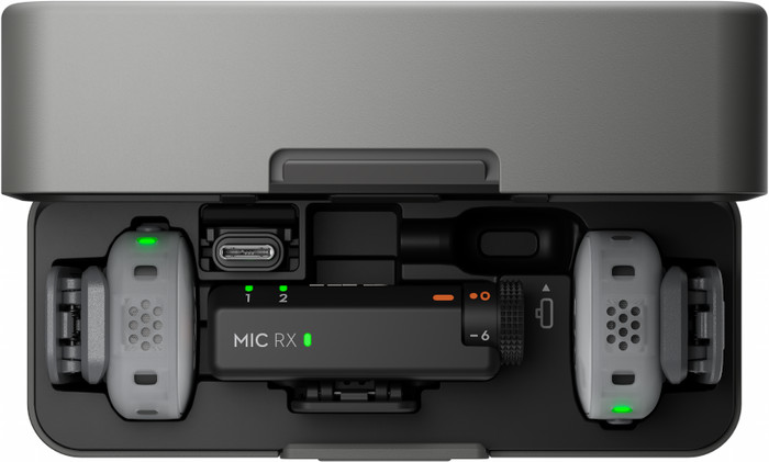 DJI Mic Mini 2 + Ladecase oberseite