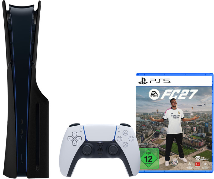 PlayStation 5 Slim mit Laufwerk + FC 27 + Schwarze Cover Main Image
