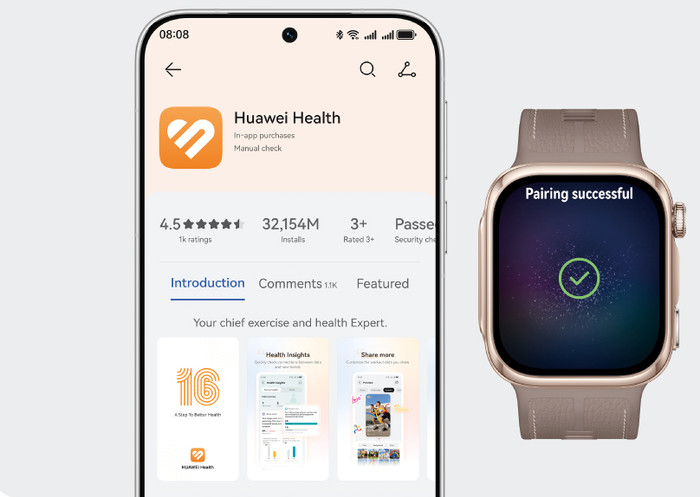 Huawei Watch D3 Schwarz produkt in gebrauch