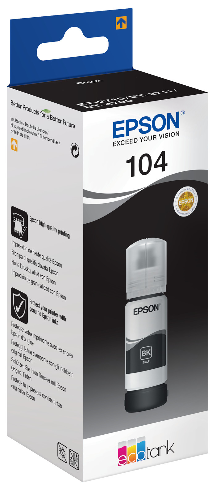 Epson 104 Ink Bottles Black Duo Pack left side