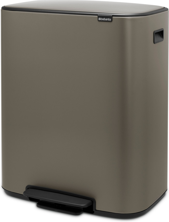 Brabantia Bo Pedal Bin 60 Liter Platinum detail