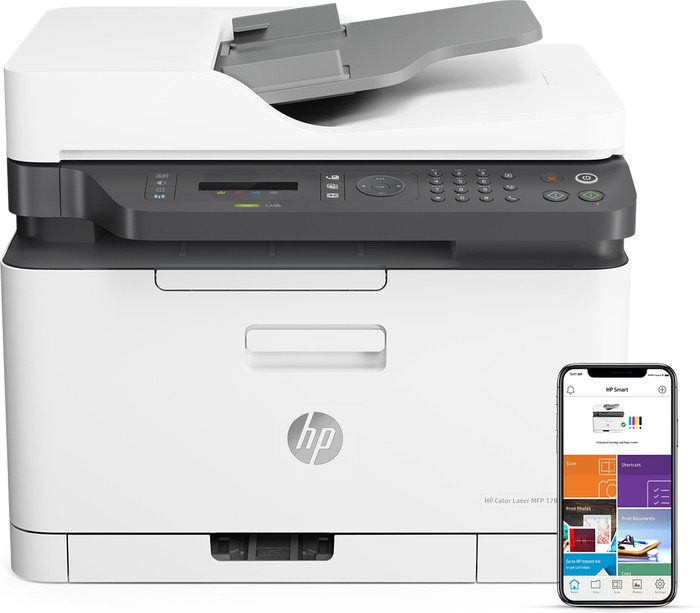 HP Color Laser MFP 179fnw + 1 zusätzlicher schwarzer Toner produkt in gebrauch