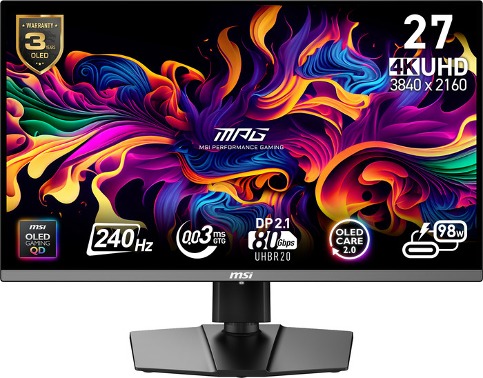 MSI MPG 272URXDE QD-OLED vorne