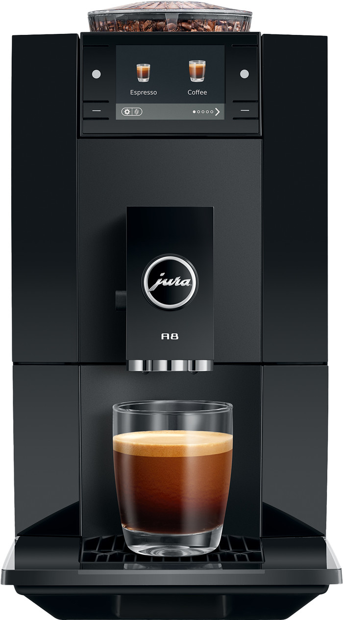JURA A8 Piano Black (EA) vorne