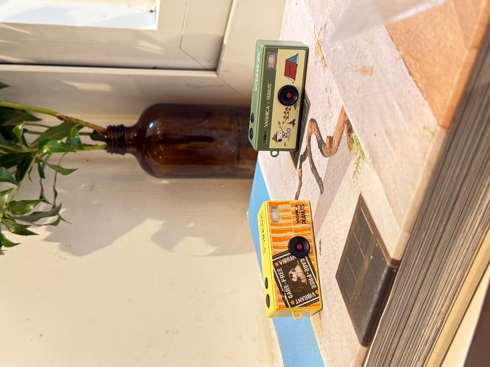 Yashica Funtastic Keychain Camera Snoopy's Summit product in use
