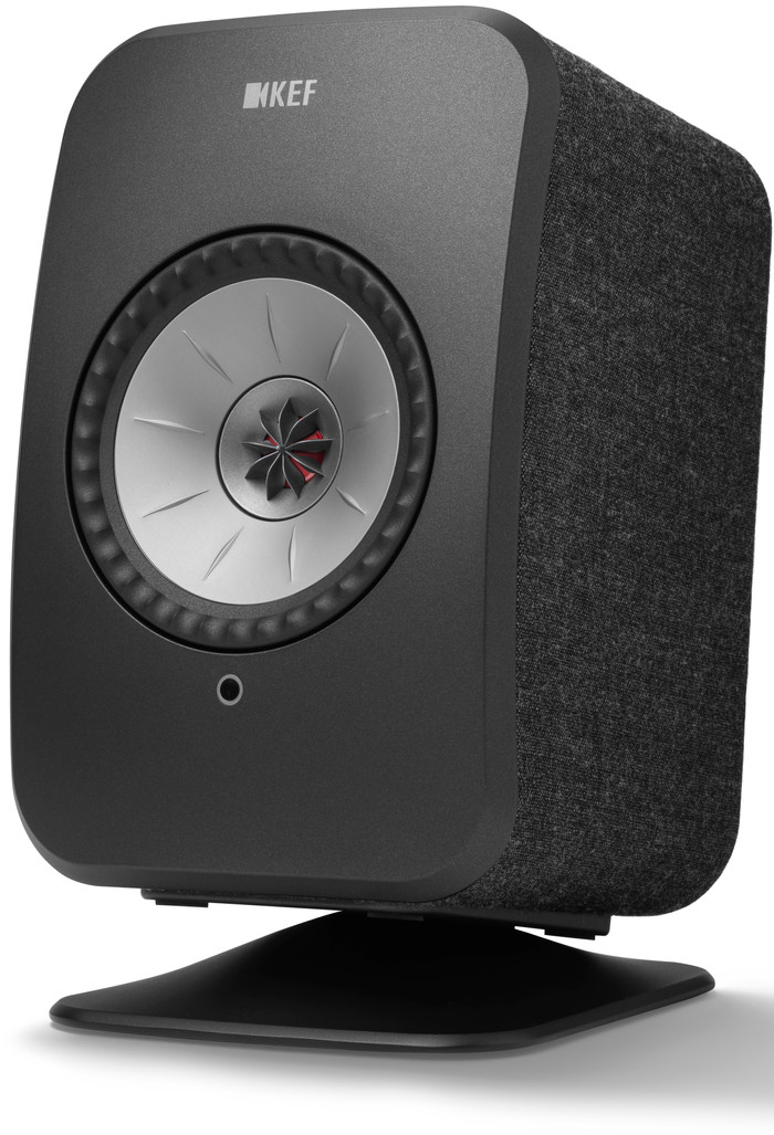 KEF P1 LSX Desk Pad Black per pair front