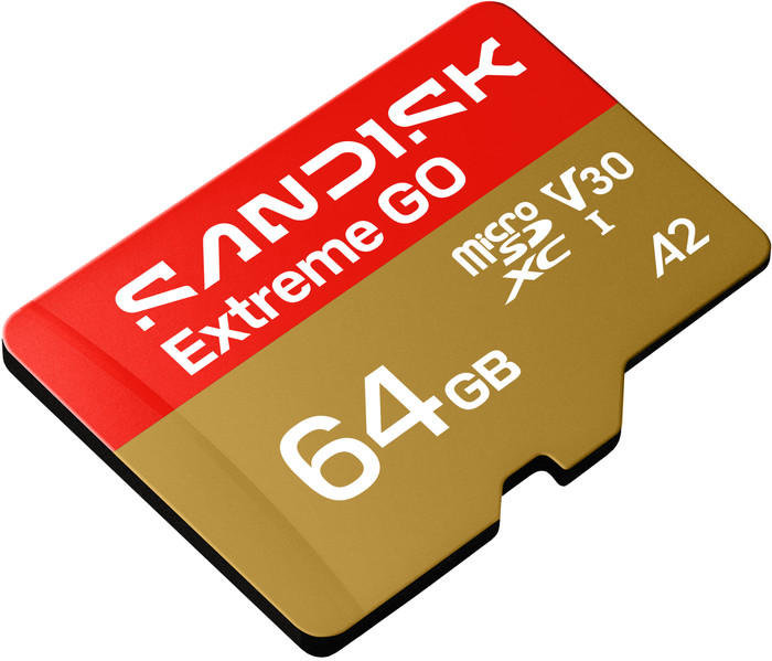 SANDISK Extreme GO microSDXC 64GB 170 MB/s oberseite